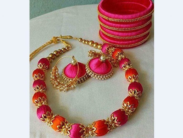 Handmade Silk Thread Jewellery design 1